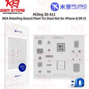 MiJing 3D A11 BGA Reballing Stencil Plant Tin Steel Net for iPhone 8 8P X