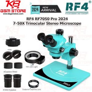 RF4 RF7050 Pro 2024 7-50X Trinocular Stereo Microscope