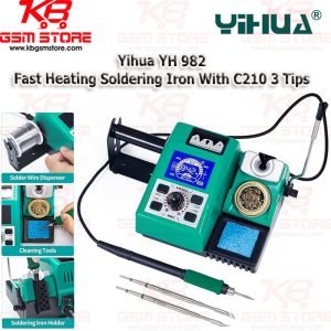 Yihua YH 982 Fast Heating Soldering Iron With C210 3 Tips