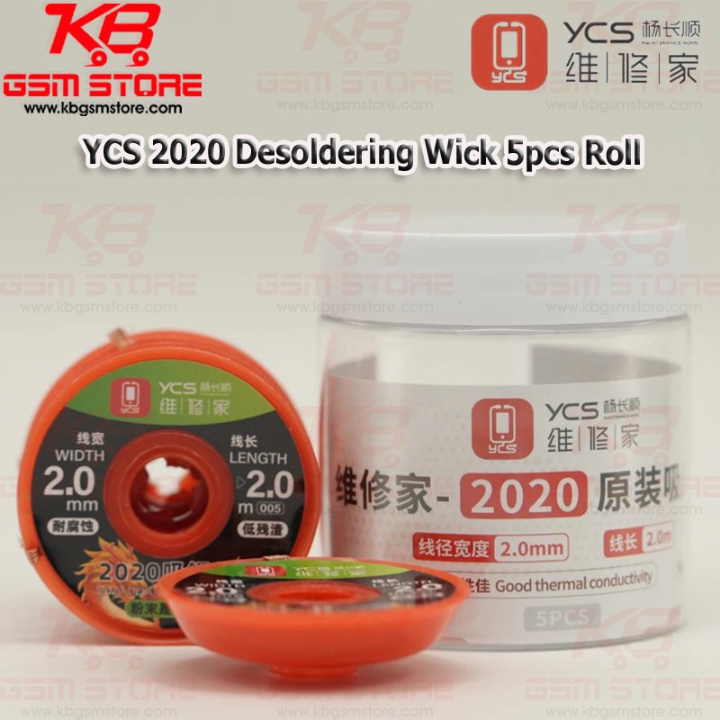 YCS 2020 Desoldering Wick 5pcs Roll