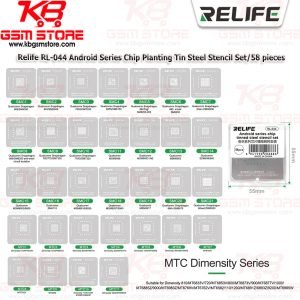 Android Series Chip Planting Tin Steel Stencil Set 58 pieces