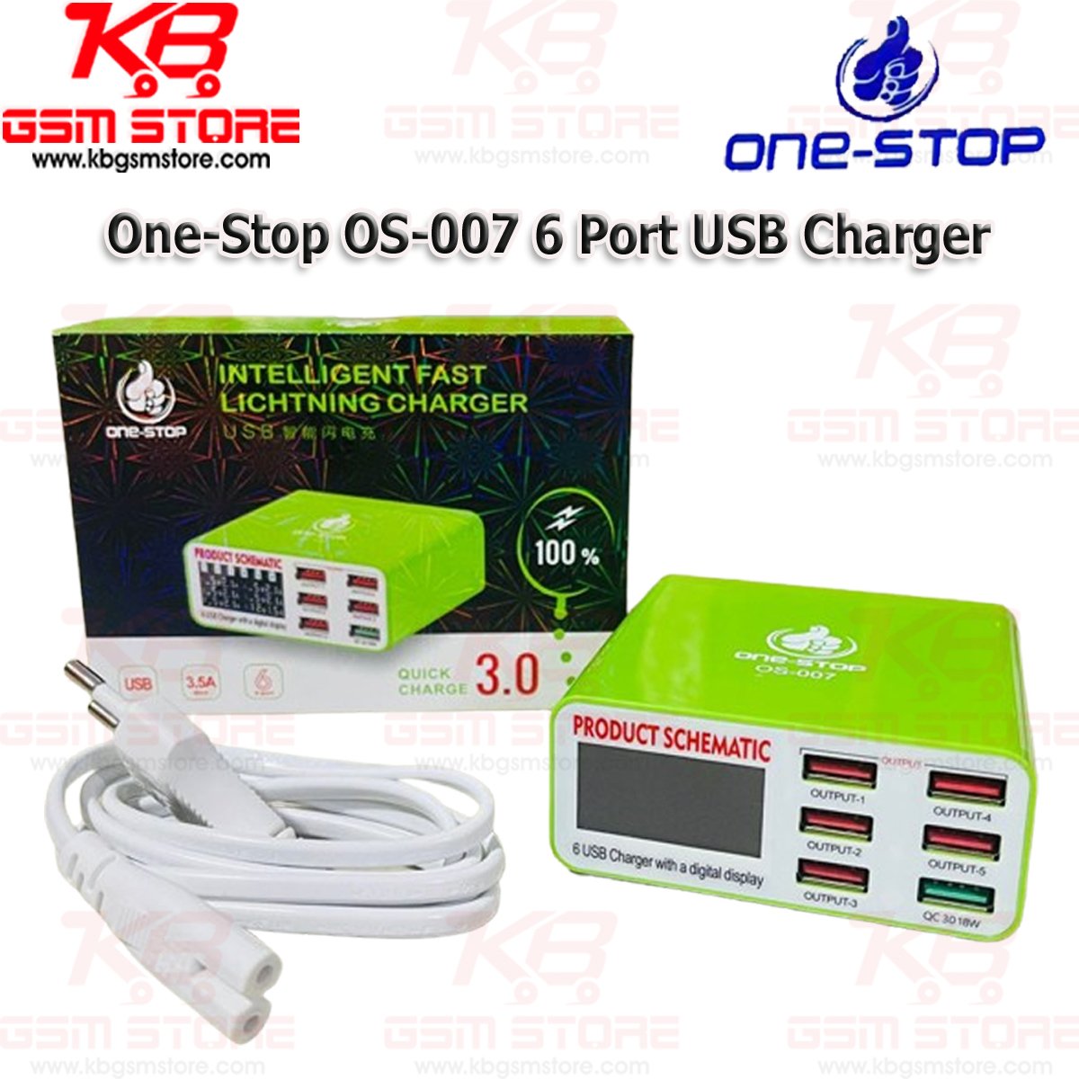 One-Stop OS-007 6 Port USB Charger
