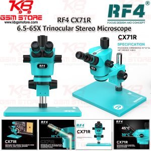 RF4 CX71R 6.5-65X Trinocular Stereo Microscope